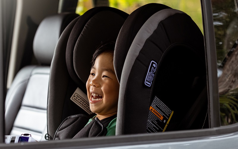 boy in car seat