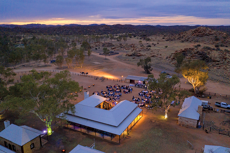 Dinner at sunset at Telegraph Station