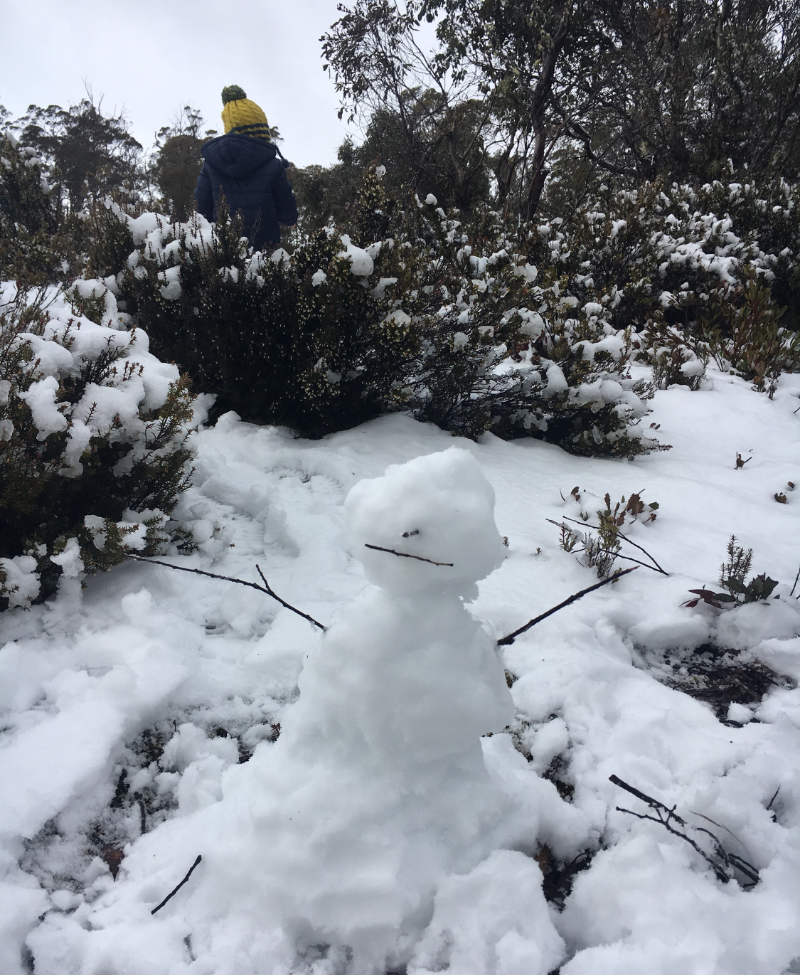 Snowman at Cradle Mountain