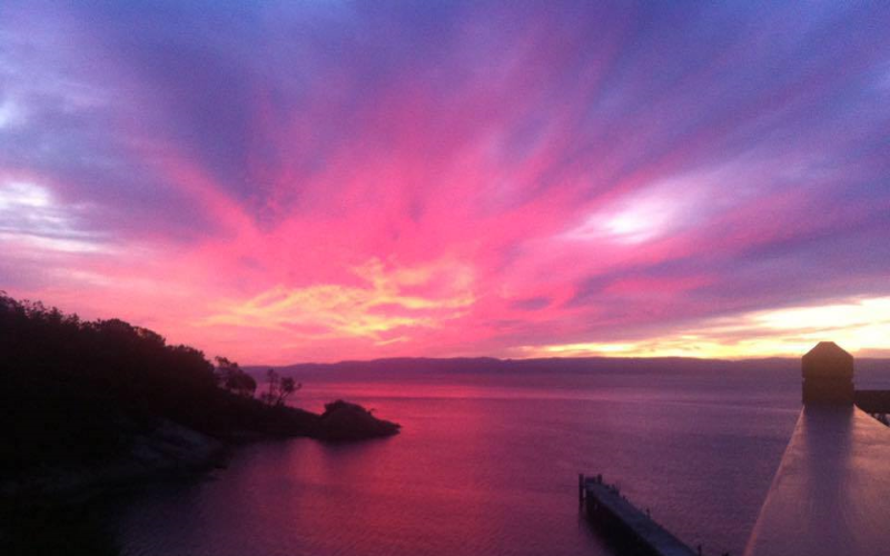 Sunset over Freycinet