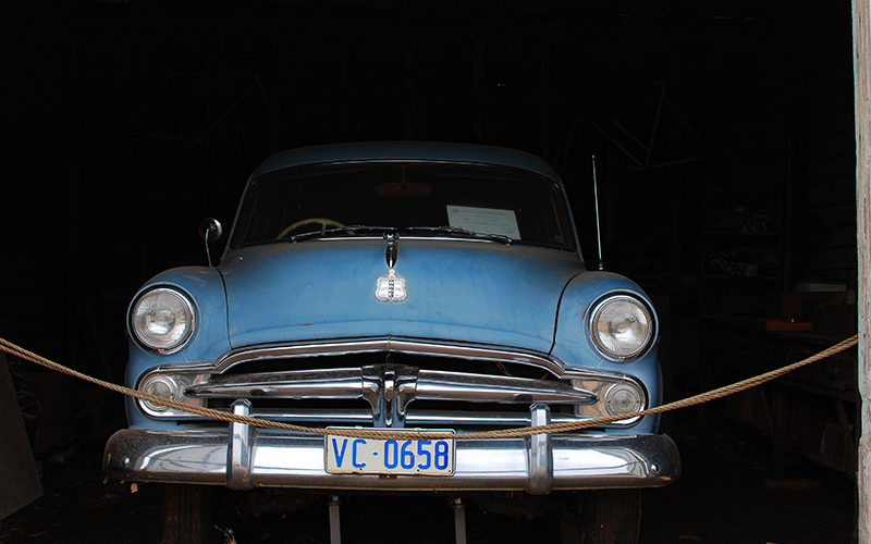 Dodge 1950s Kingsway Coronet car in sky blue