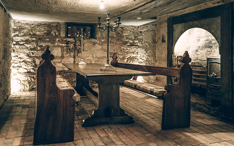 Historical features highlighted in renovations completed in dining room.
