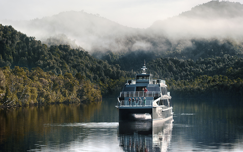 Spirit of the Wild cruising on the Gordon River