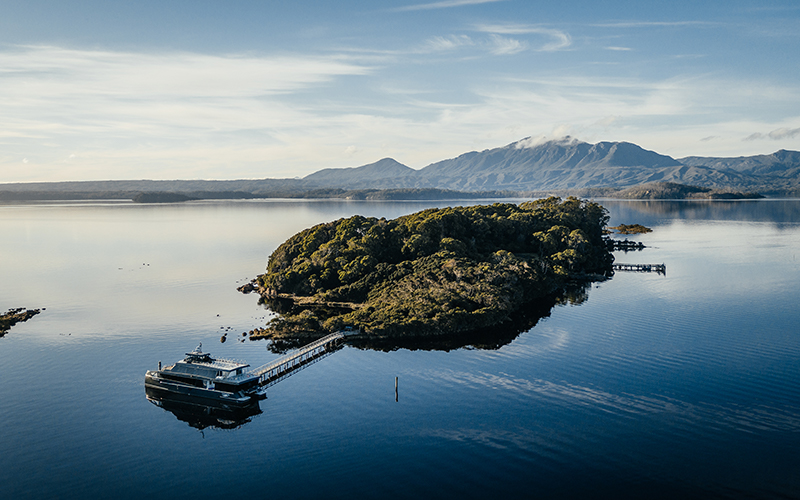 Spirit of the Wild docked at Sarah Island
