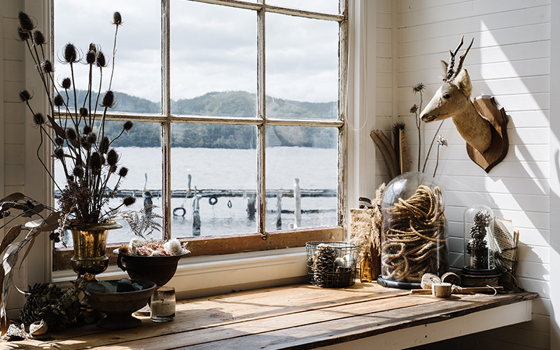 View of jetty from window at Captain's Rest