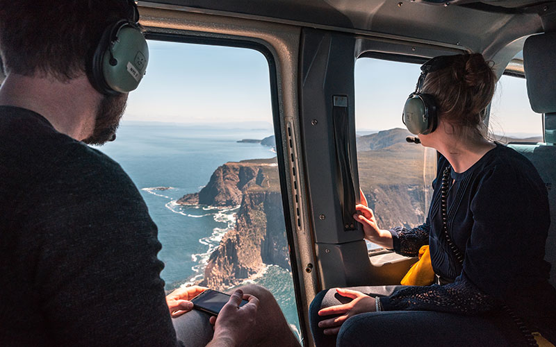 On board Osborne Heli Tours