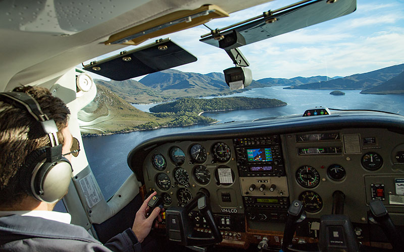 In the air
