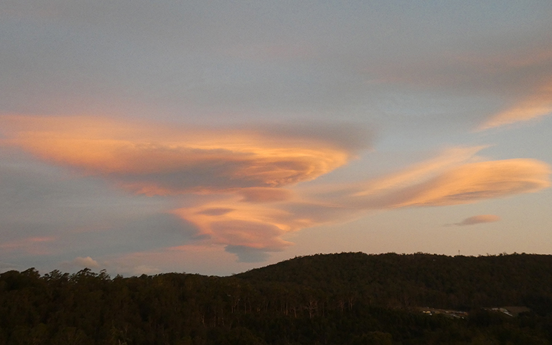 Golden clouds at Kelcey Tiers at sunset