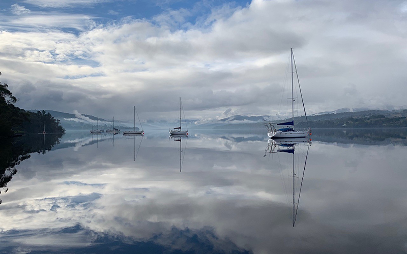 Reflections on the Huon River