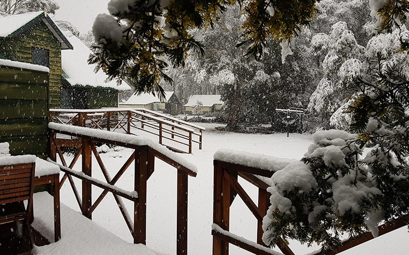 Snow at Derwent Bridge