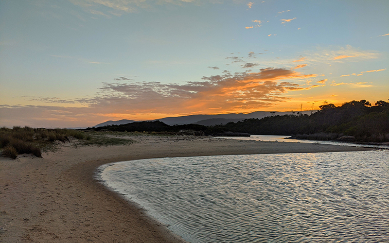 Sunset and a beach