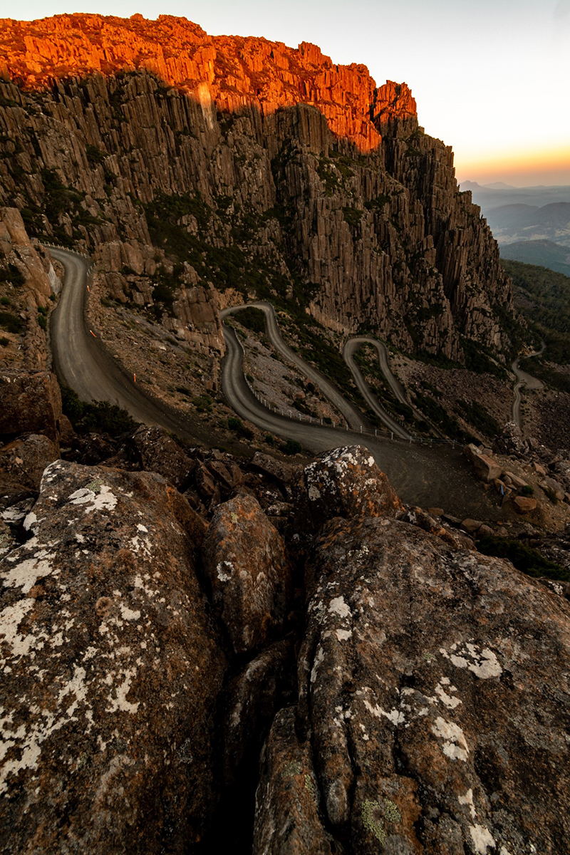 Winding roads at Ben Lomond's Jacob's Ladder