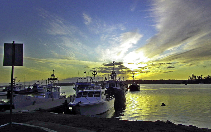 Sunrise at the docks in St Helens