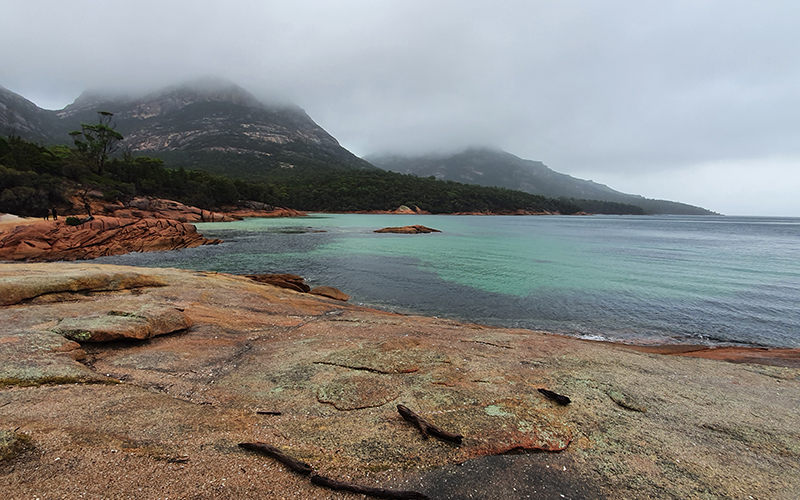 Clouds and fog at Honeymoon Bay