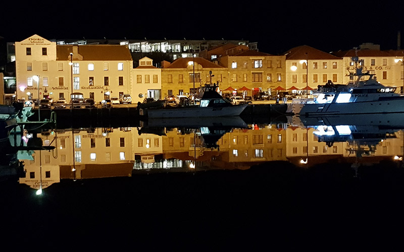 Sullivans Cove by night