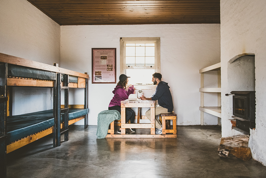 Two people sitting at a table in the Darlington Probation Station
