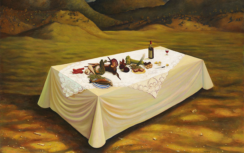 Oil on linen painting title Plenty by David Keeling