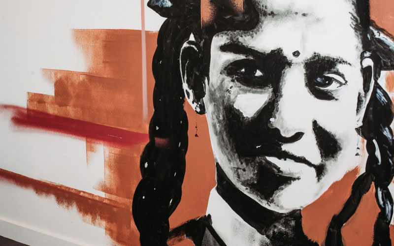 Banksy style artwork at Change Overnight