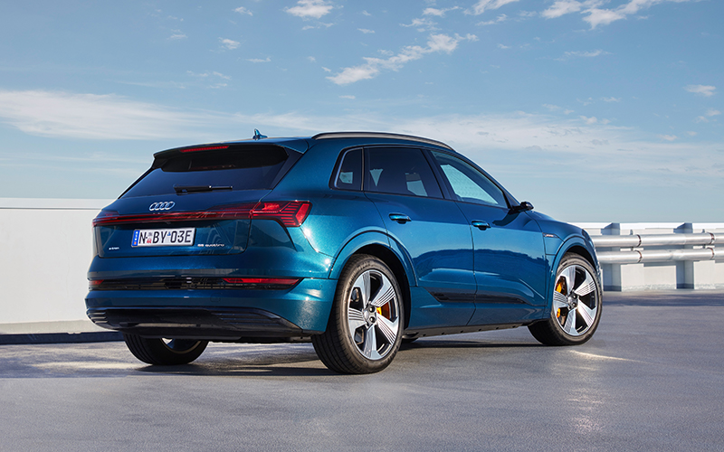 Audi e-tron in blue