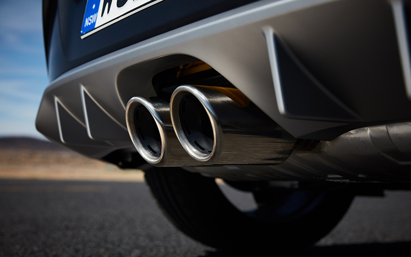 Exhaust pipes of Hyundai Veloster