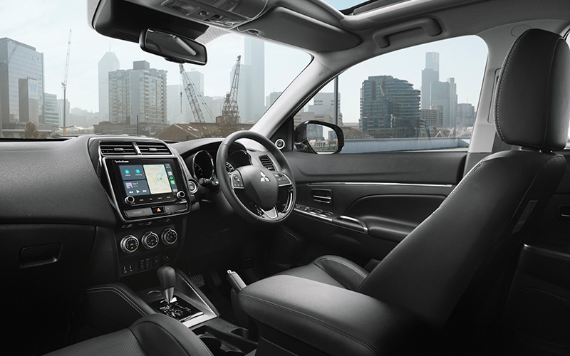 Front interior of Mitsubishi ASX