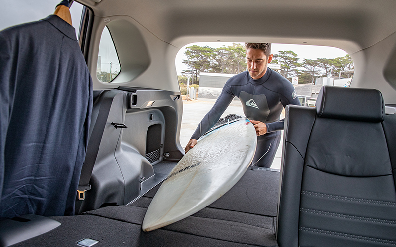 Plenty of room for your surfboard in new Rav 4.