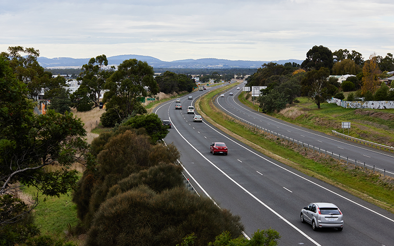Cars on highway