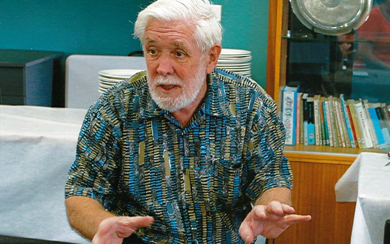 David Critchlow speaking in a classroom