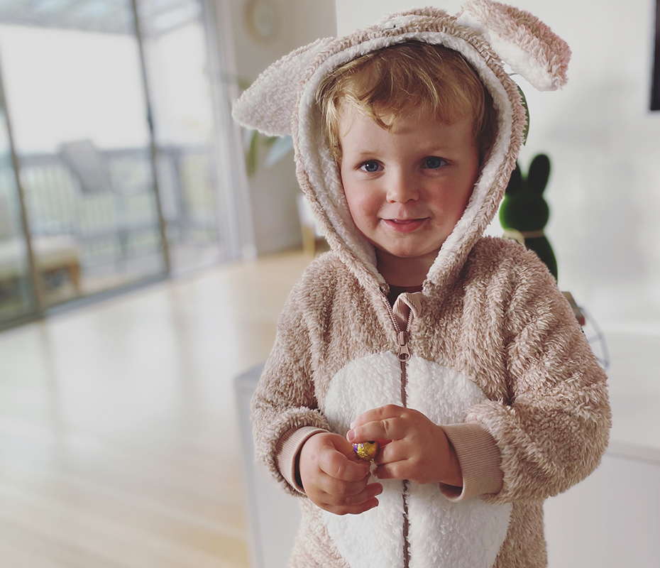 Little boy in Easter suit