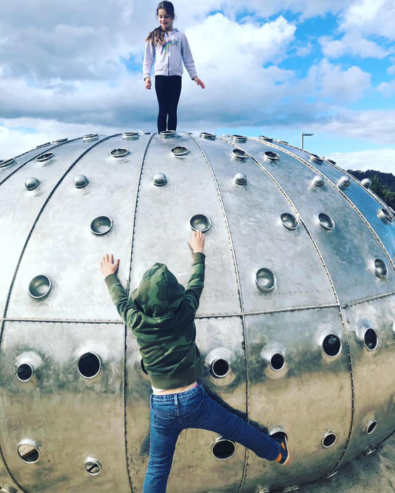 Playing on the spaceship