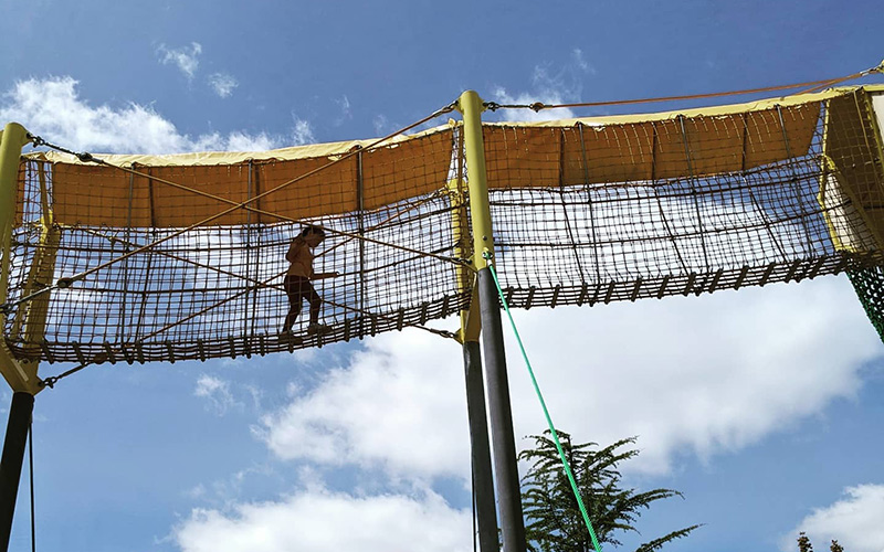 Walking along the highest jungle gym in Australia