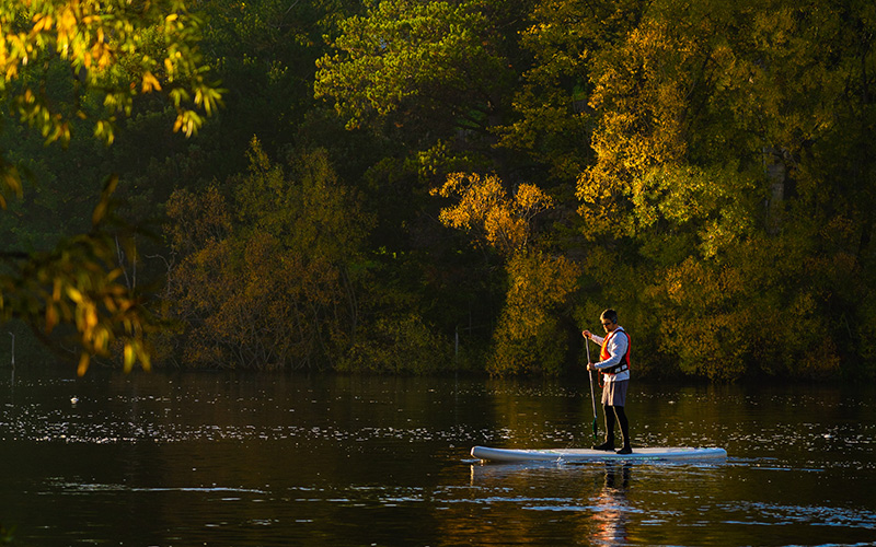 Paddle boarding